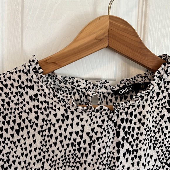 Asos midi smock dress in mono spot print - Picture 3 of 7